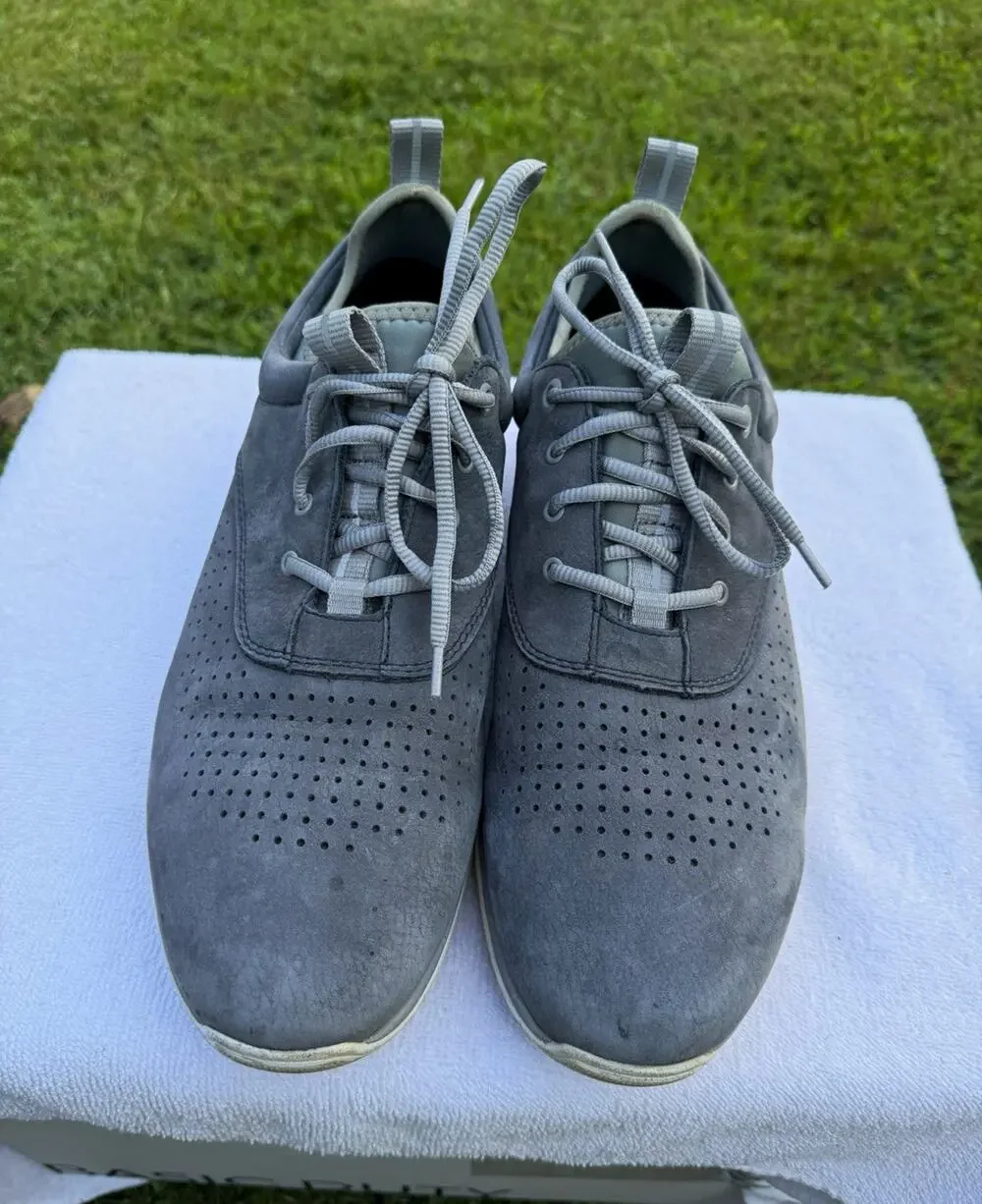 Johnston & Murphy XC4 Men's Gray Leather Lace-Up Waterproof Sneaker 10 M